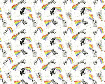 彩虹动物图案 – 13919×11136px