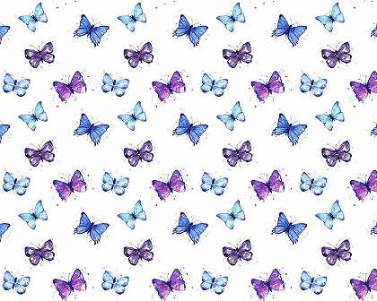 蝴蝶图案蓝色和紫色 – 15235×12188px