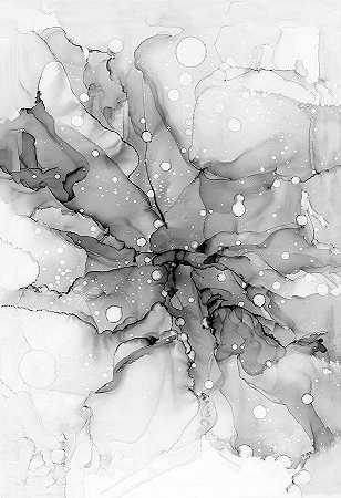 黑白抽象墨水泡 – 7878×11500px