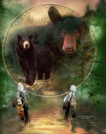 捕梦人——黑熊的精神 – 5700×7234px