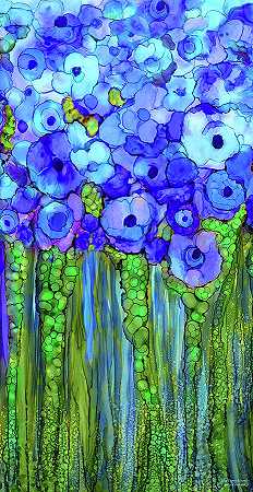 罂粟花2-蓝色 – 4500×8700px