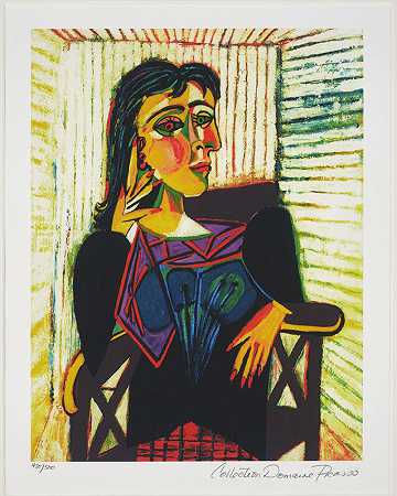 阿西西妇女（Dora Maar肖像），（1937）（1979-82） by After Pablo Picasso