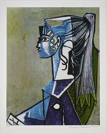Sylvette au Chair Vert（Sylvette in Green Chair），（1954）（1979-82） by After Pablo Picasso