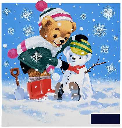 泰迪熊堆雪人 -威廉·弗朗西斯·菲利普- 2728×2868px ✺