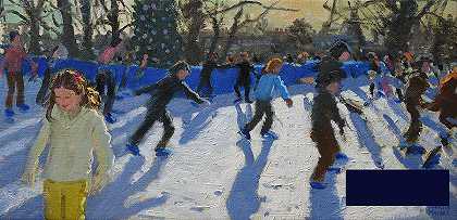 伦敦海德公园圣诞节法尔的滑冰者 -安德鲁·马卡拉- 5488×2670px ✺