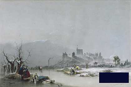 泰晤士河上的温莎城堡，19世纪 -詹姆斯·贝克·派恩- 5590×3716px ✺