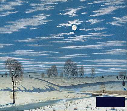 月光下的冬景 -亨利·法勒- 3775×3304px ✺