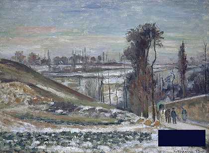 埃尔米塔奇附近的雪景，1875年 -卡米尔·毕沙罗- 6232×4566px ✺