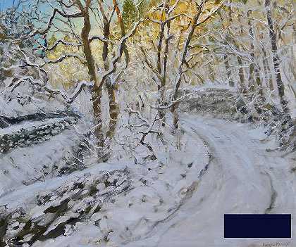 山谷中的雪，经由盖利亚，德比郡 -安德鲁·马卡拉- 3028×2536px ✺