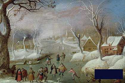 17世纪滑冰者的冬季景观 -克里斯托菲尔·范登伯格- 6096×4080px ✺