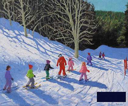 儿童滑雪课，从库尔谢夫到拉塔尼亚 -安德鲁·马卡拉- 4400×3658px ✺