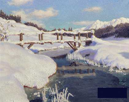 雪上的太阳，瑞士 -伊万·费多罗维奇·乔尔茨- 2614×2068px ✺