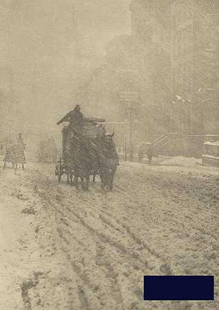 1893年第五大道的冬天 -阿尔弗雷德·斯蒂格利茨- 2752×3888px ✺