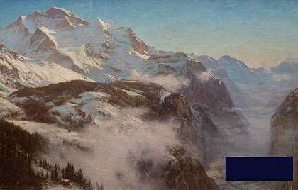 瑞士洛特布伦南山谷的冬天 -欧内斯特·阿尔伯特·滑铁卢- 4637×2964px ✺