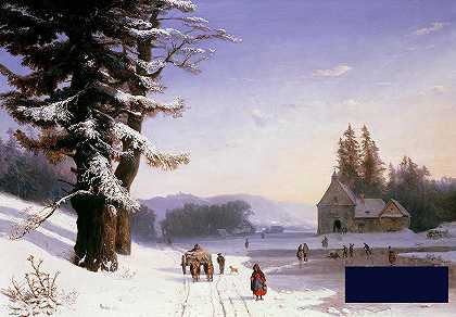 1868年法国南部的雪景 -约瑟芬·鲍斯- 5561×3877px ✺