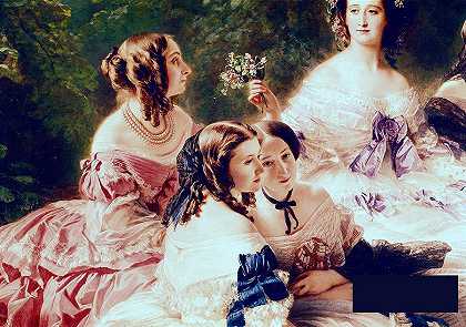 欧也妮皇后和她的侍女们 -弗朗兹·克萨韦尔·温特哈尔特- 6028×4253px ✺