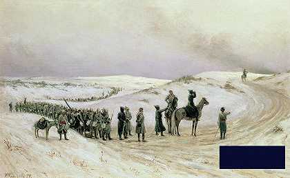 保加利亚，1877-78年俄罗斯-土耳其战争的一幕，1879年油画 -米哈伊尔·乔治·马利舍夫- 5208×3210px ✺