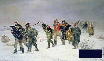 1812年，1874年画布上的油画 -米哈伊洛维奇·普里亚尼什尼科夫- 4689×2773px ✺
