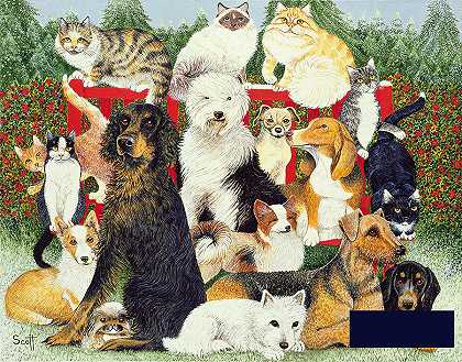 画布上的圣诞和平油 -帕特·斯科特- 7641×5990px ✺