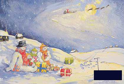 雪人家庭圣诞节 -戴维·库克- 5390×3681px ✺
