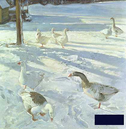 Snowfeeders，1999年油画 -蒂莫西伊斯顿- 4701×4800px ✺