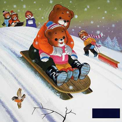 泰迪熊雪橇 -威廉·弗朗西斯·菲利普- 2616×2620px ✺