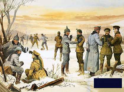 二战期间，英国和德国士兵举行圣诞节休战 -安格斯·麦克布莱德- 3540×2628px ✺