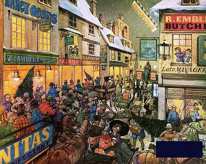 维多利亚时代的圣诞购物 -理查德·胡克- 4683×3738px ✺