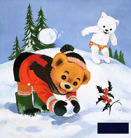 泰迪熊圣诞卡 -威廉·弗朗西斯·菲利普- 2676×2811px ✺