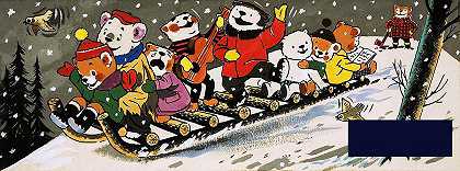 泰迪熊雪橇 -威廉·弗朗西斯·菲利普- 4047×1507px ✺