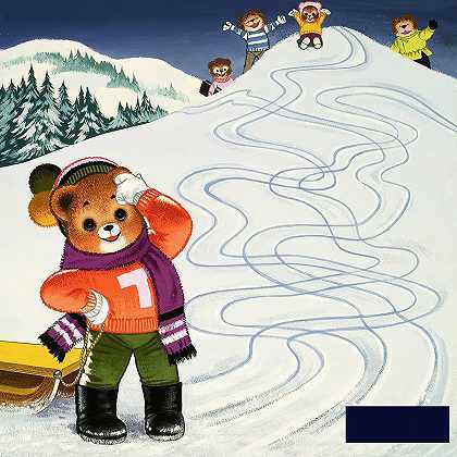 泰迪熊圣诞卡 -威廉·弗朗西斯·菲利普- 2635×2636px ✺