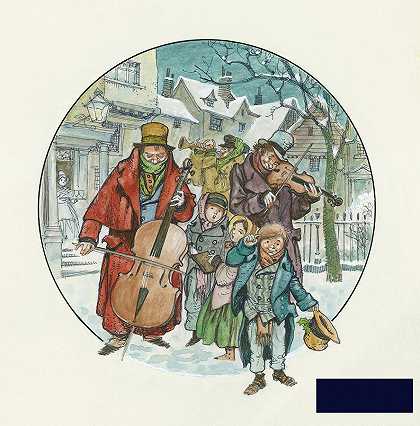 维多利亚时代的圣诞节场景 -彼得·杰克逊- 2521×2557px ✺