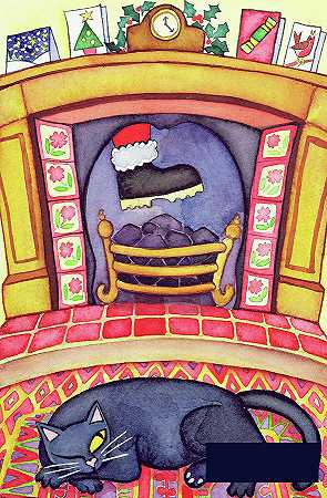 圣诞老人从烟囱下来 -凯西·巴克斯特- 3424×5206px ✺