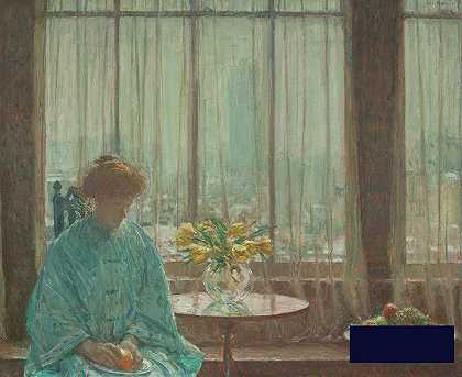 早餐室，冬天的早晨，1911年 -哈桑姆- 3852×3152px ✺