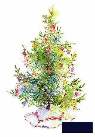 带裙子的圣诞树 -约翰·基林- 2092×3000px ✺