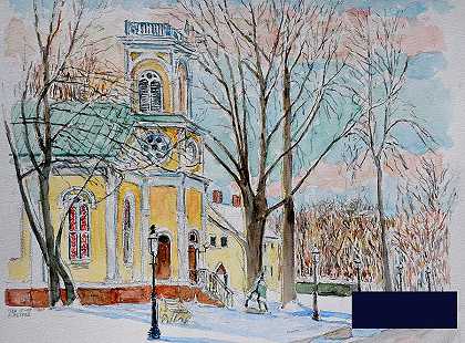 雪中的教堂，舒适的港湾 -安东尼·布特拉- 5312×3936px ✺