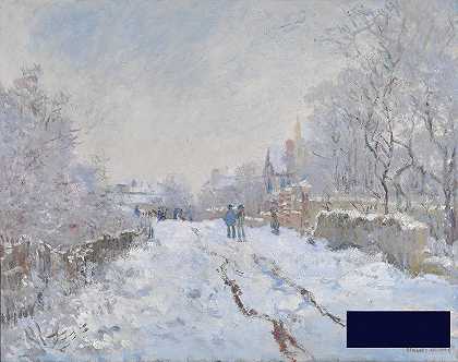 阿尔金泰尔的雪景，1875年 -克劳德·莫内- 5342×4226px ✺