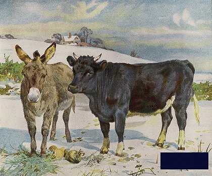 雪地里的驴和牛 -英国学校- 6083×5055px ✺