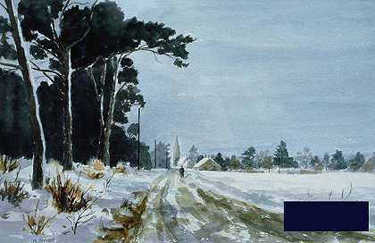 雪中的隐士路，靠近罗切斯特的海厄姆村 -维克·特雷维特- 5312×3445px ✺