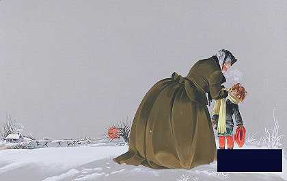 《保持温暖》是一部儿童诗集的插图 -安妮和珍妮特·约翰斯通- 5689×3582px ✺