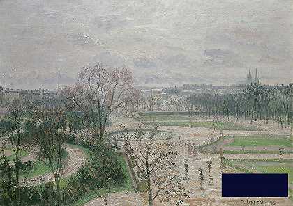 1899年多雨天气下的杜伊勒里花园 -卡米尔·毕沙罗- 9030×6378px ✺
