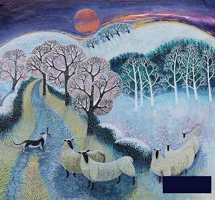 日落时的羊 -丽莎·格拉·詹森- 3555×3307px ✺