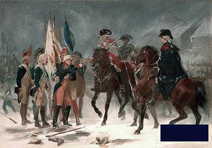 1776年12月26日，拉尔上校在特伦顿战役中投降 -阿隆佐·查佩尔- 6048×4234px ✺