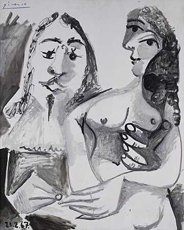 裸体男人和女人 – 毕加索