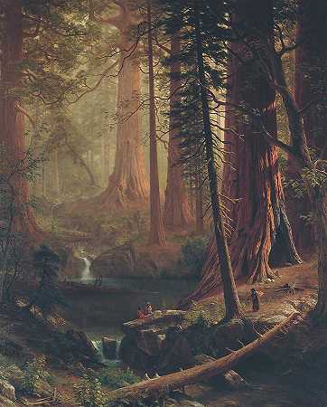 加利福尼亚州的巨大红杉 -Albert Bierstadt- 15958×19862px ✺
