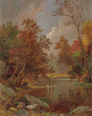 河上的秋天 -James Francis Cropsey- 15654×19800px ✺