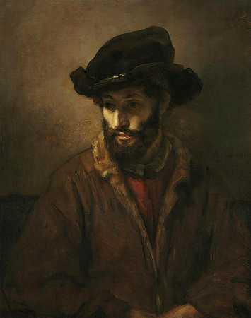 戴帽子的胡子男人 -Rembrandt van Rijn- 15436×19526px ✺