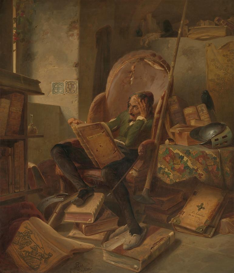 堂吉诃德在他的书房里 -Adolph Schrodter- 16446×19206px ✺