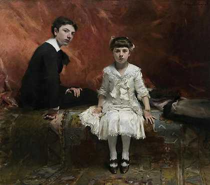 爱德华和玛丽·路易斯·佩列伦的肖像 -John Singer Sargent- 18200×16088px ✺