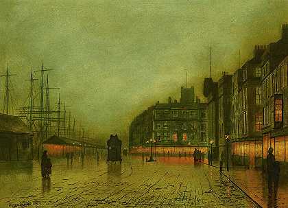 利物浦码头 -John Atkinson Grimshaw- 19396×14026px ✺